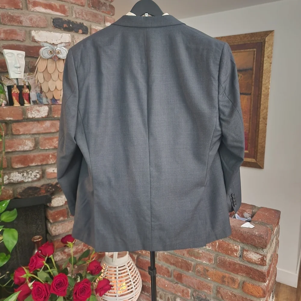 Ralph Lauren Charcoal Gray Wool Suit Blazer Jacket Size 50R